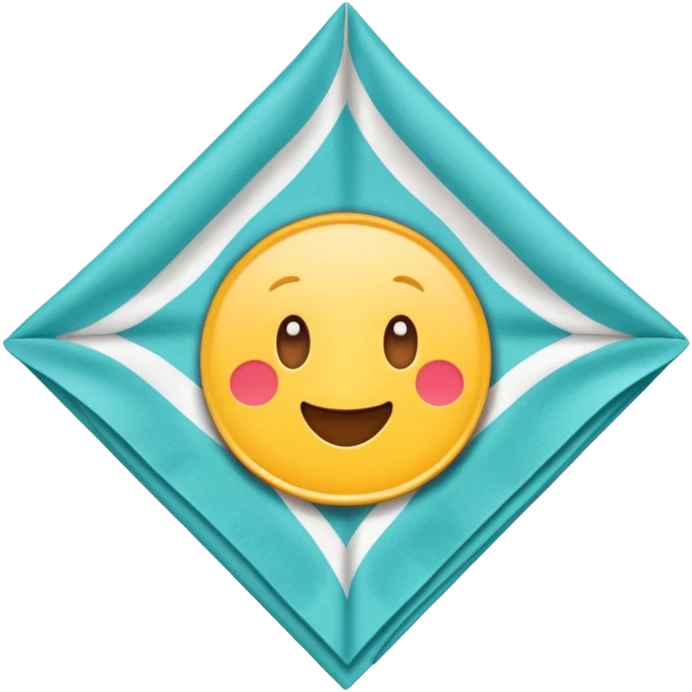 flapped patterned napkin emoji