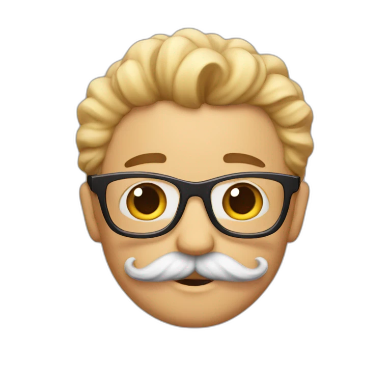 pompis con bigote emoji