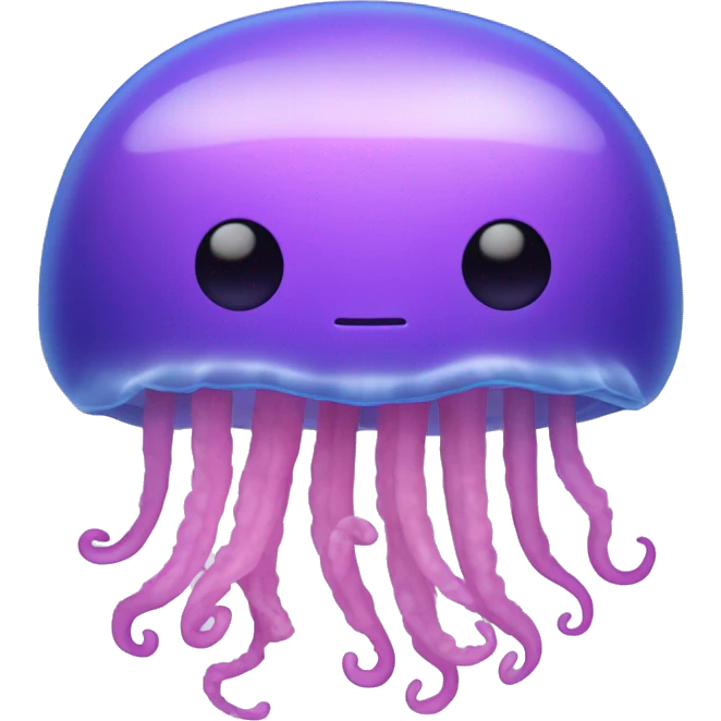 Jellyfish blue pink purple with Be Still in a tentacle  emoji