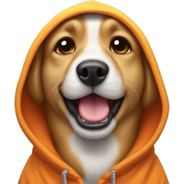 Dog with a hoodie emoji