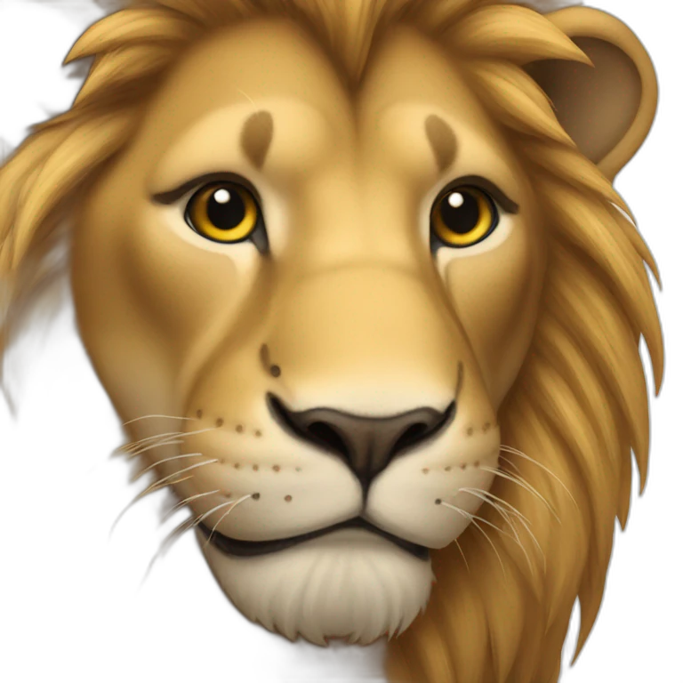 lion holding an Iphone emoji