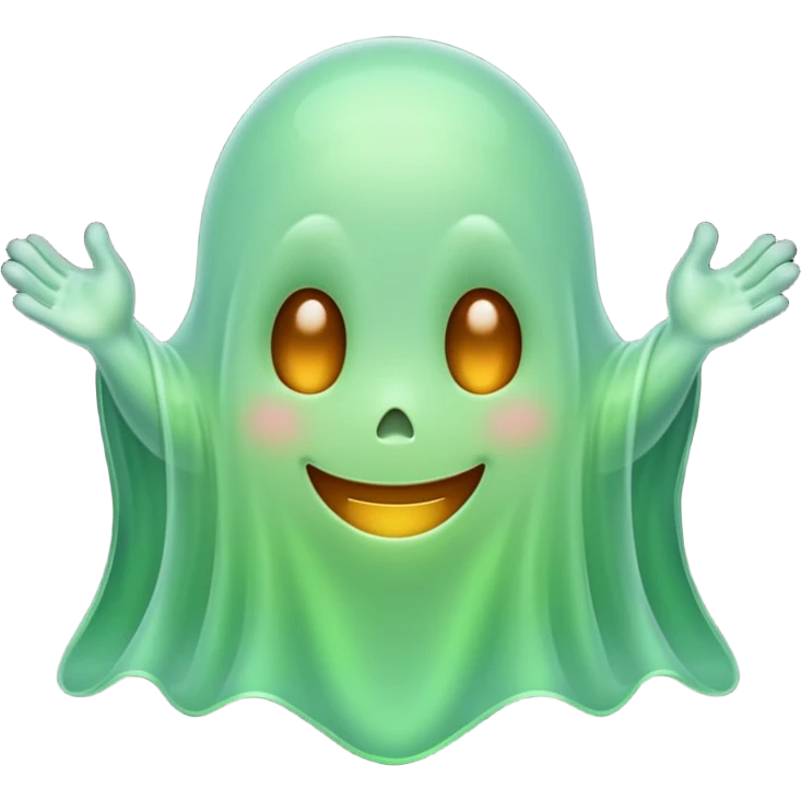 cute green ghost emoji