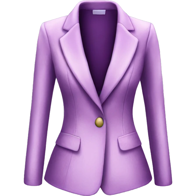 Realistic isolated pair of light purple lavender velvet feminine fashion blazer.  emoji