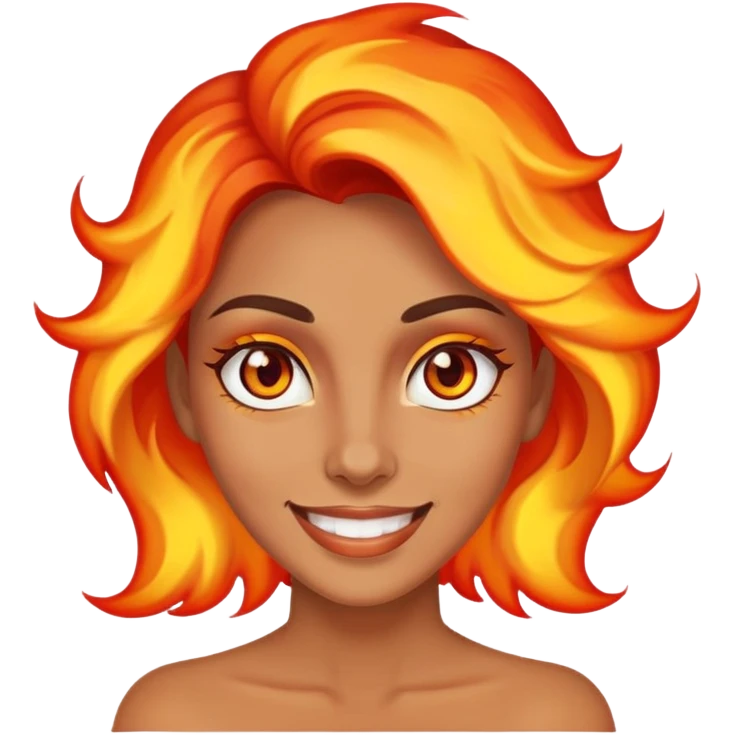 Cara sonriente con ojos de fuego  emoji
