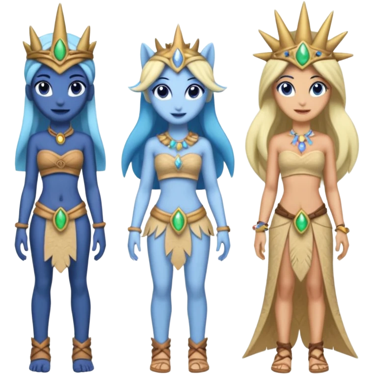 Plagg-Tiki-Spike-Trixie-Celestia-Luna-hybrid-fusion (full body) emoji