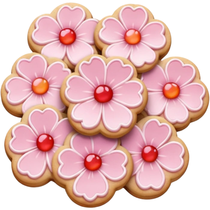 Cherry blossom shaped cookies  emoji