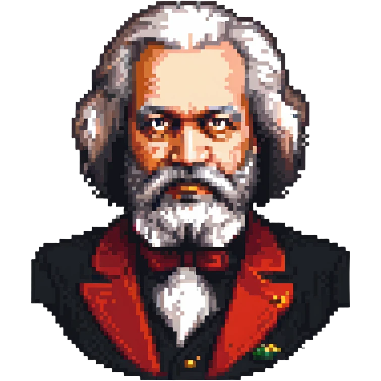 portrait of Karl Marx emoji
