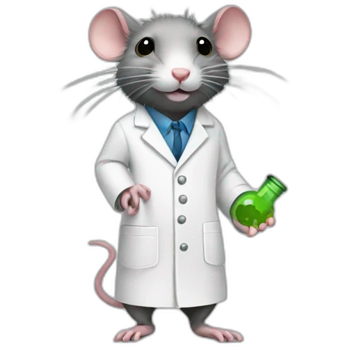Scientist rat emoji