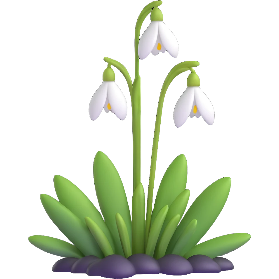 snowdrop flower emoji