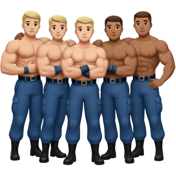 Soldados dando un abrazo de fraternidad emoji