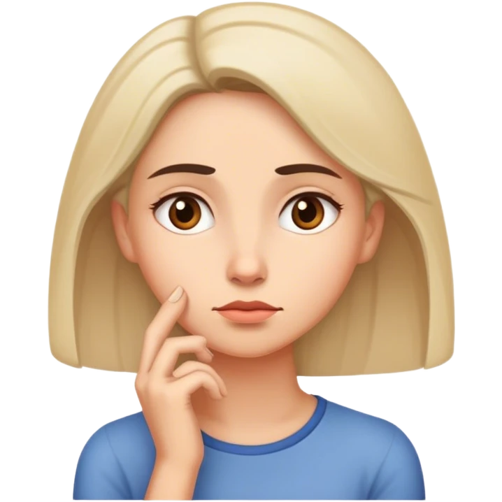woman pondering emoji