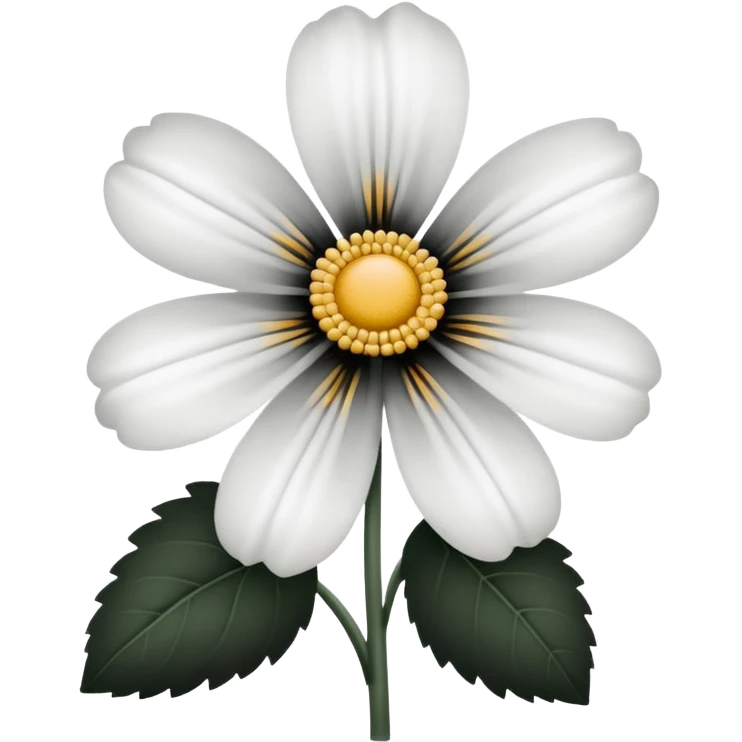 black and white flower emoji