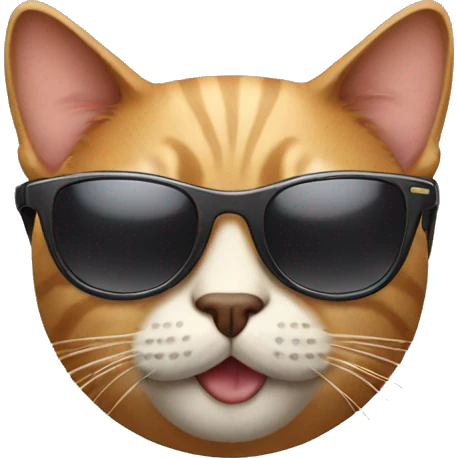 Cat with sunglasses emoji