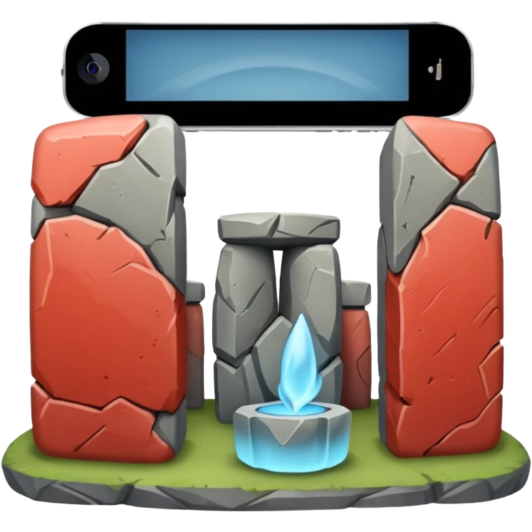 Stone henge emoji in Apple iOS style emoji