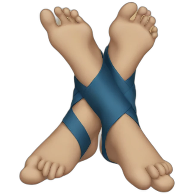 crossed feet emoji