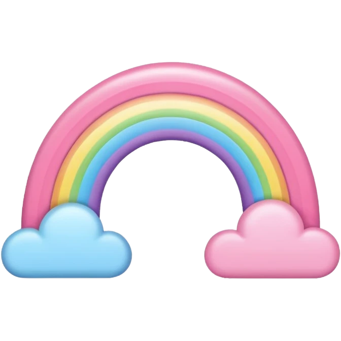 a pink rainbow emoji
