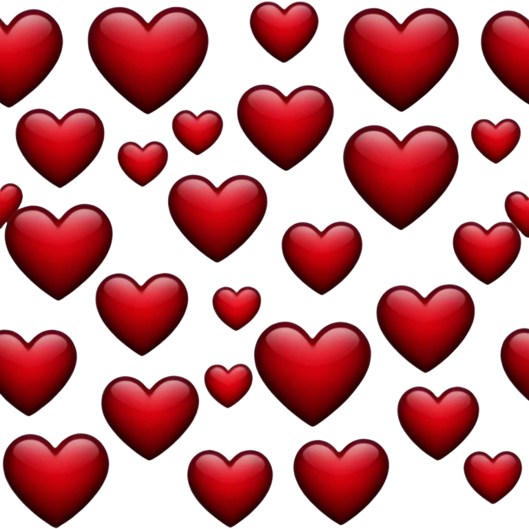 Dark red deep red Mahogany-red maroon-red heart shape emoji