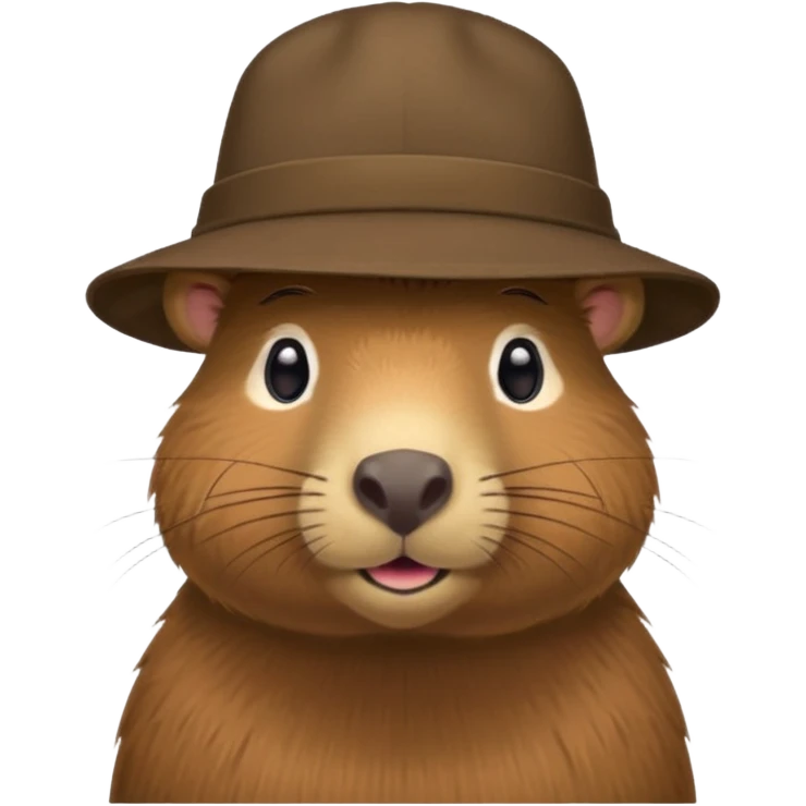 Capibara with a hat emoji