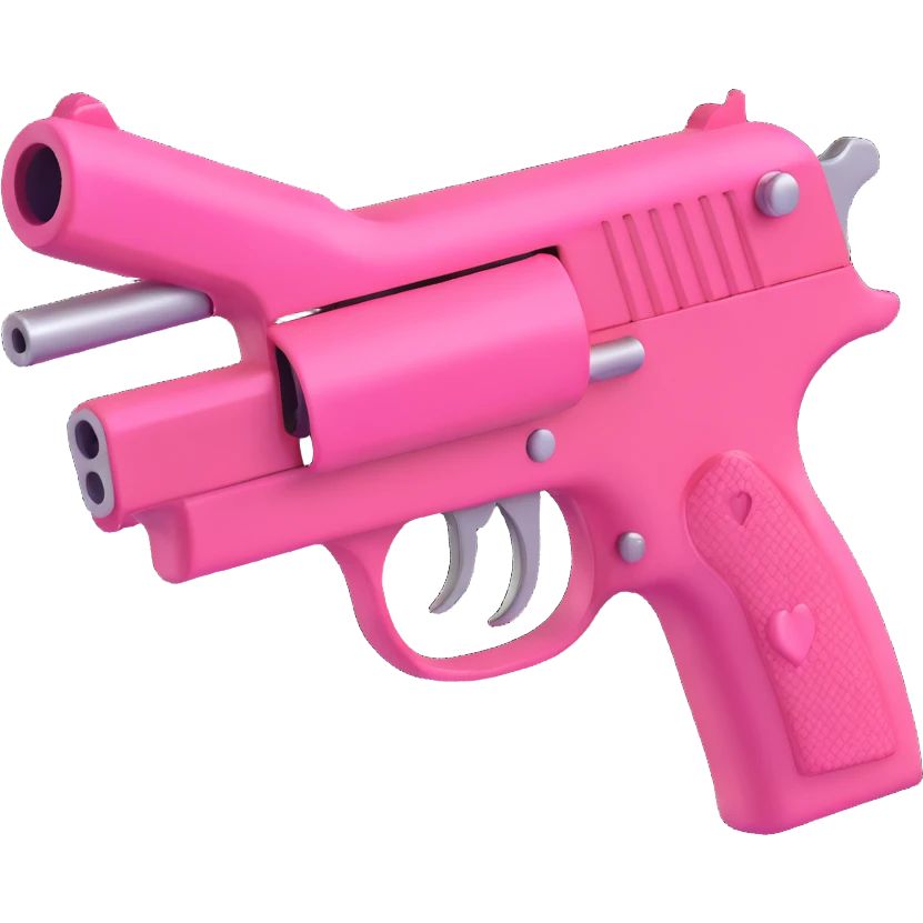 Pink heart pistol emoji