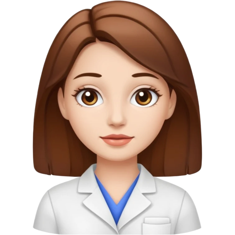 Esthetician girl with white skin brown hair  emoji