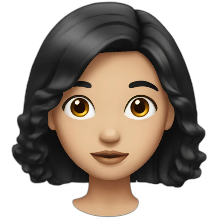 girl with black hair emoji