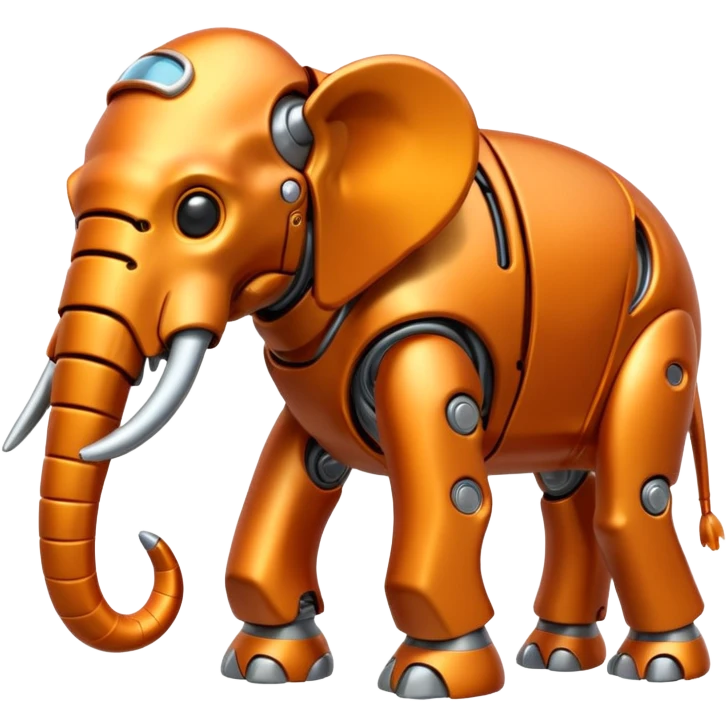 Little completely orange mammouth cyborg emoji