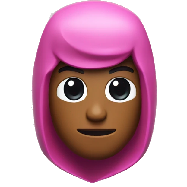 Among us videogame figur in pink emoji