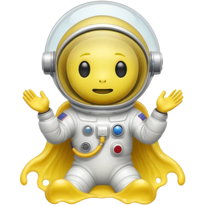 yellow slime alien white Astronaut emoji