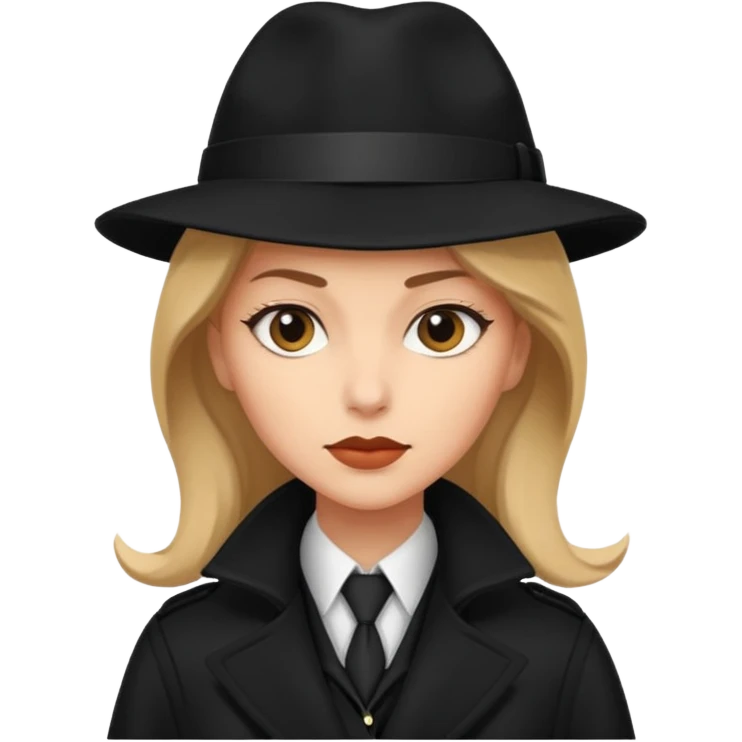 detective woman in long coat emoji
