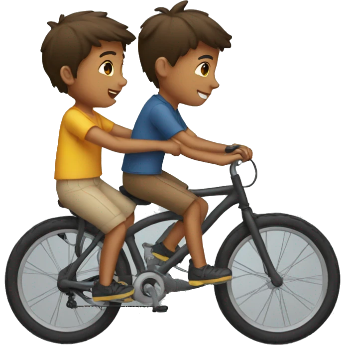 Two boys on bike emoji