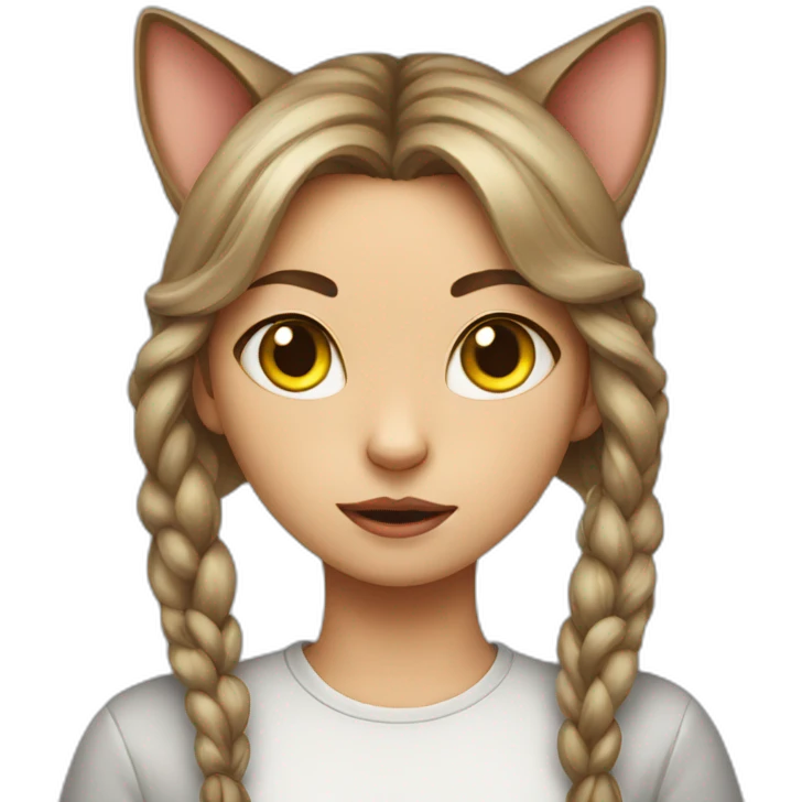 Cat hating girl emoji