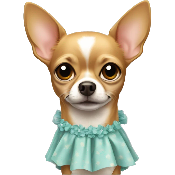Chihuahua in dress emoji