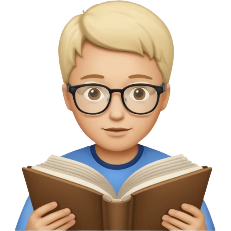 open book for solo reading person emoji