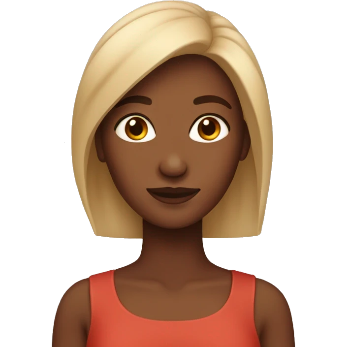 red skin color woman emoji