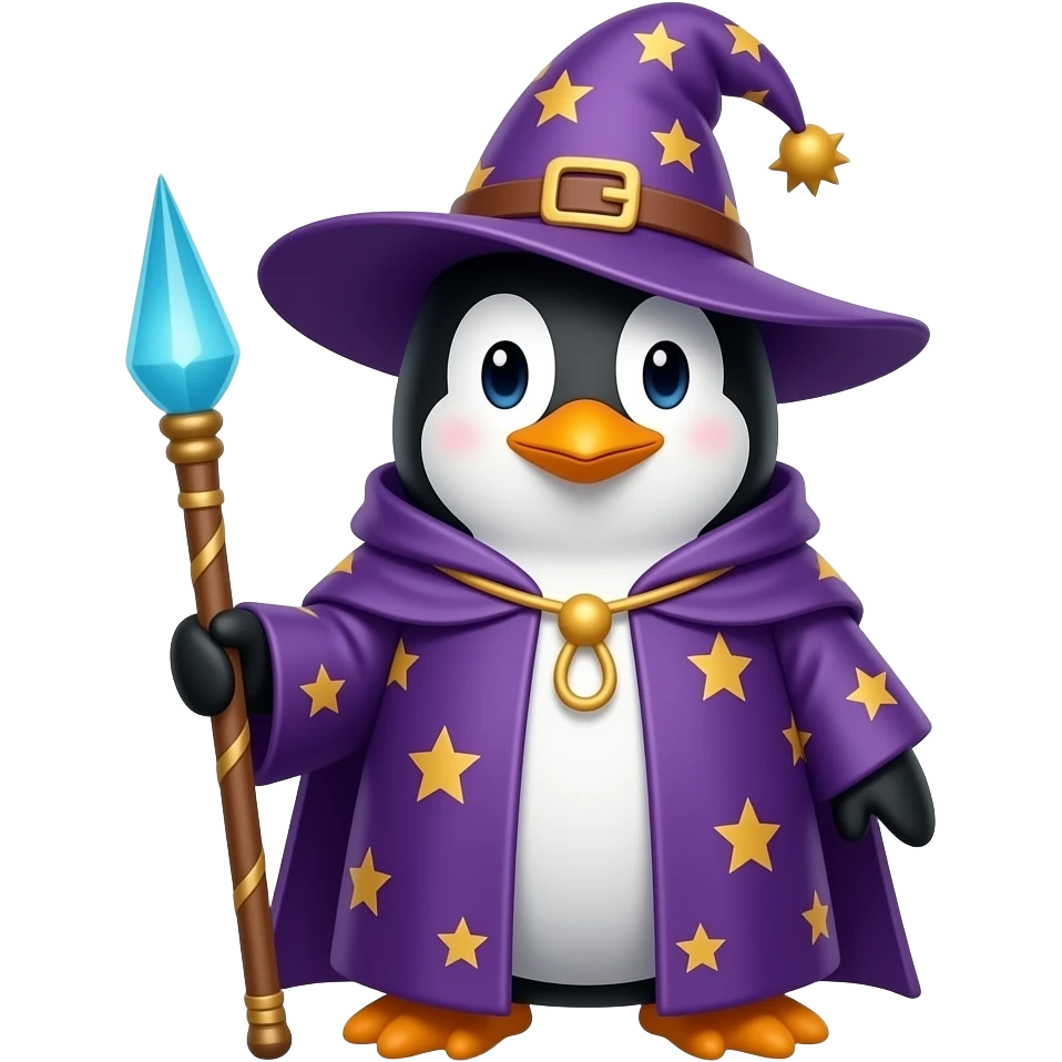 Penguin Wizard emoji