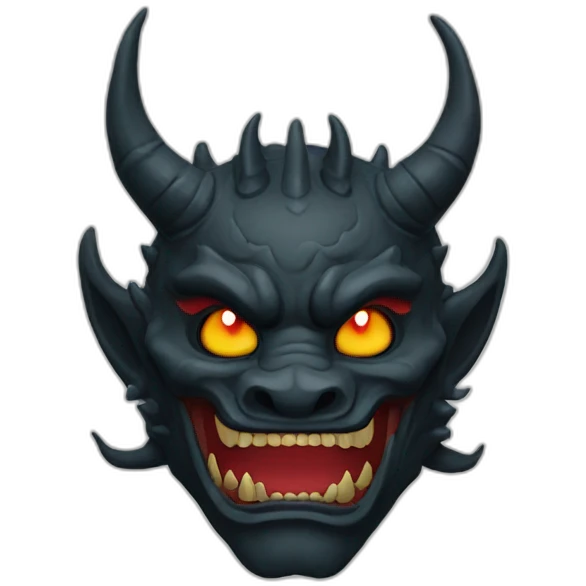 oni dark dragon japanese mask emoji