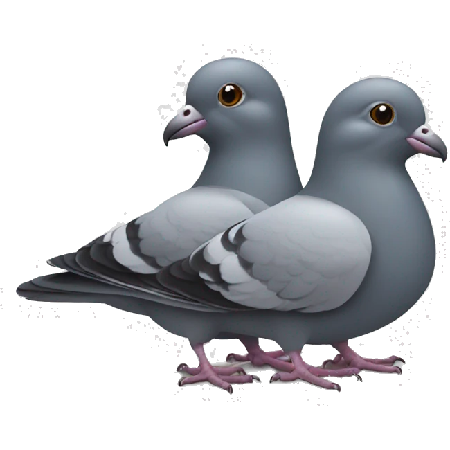 pigeon on top of another pigeon emoji