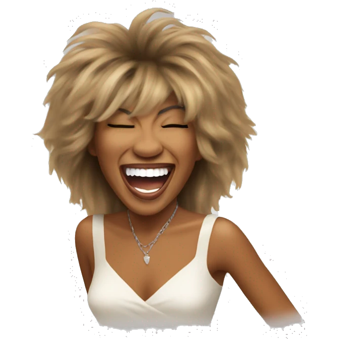 tina turner laughing hard emoji