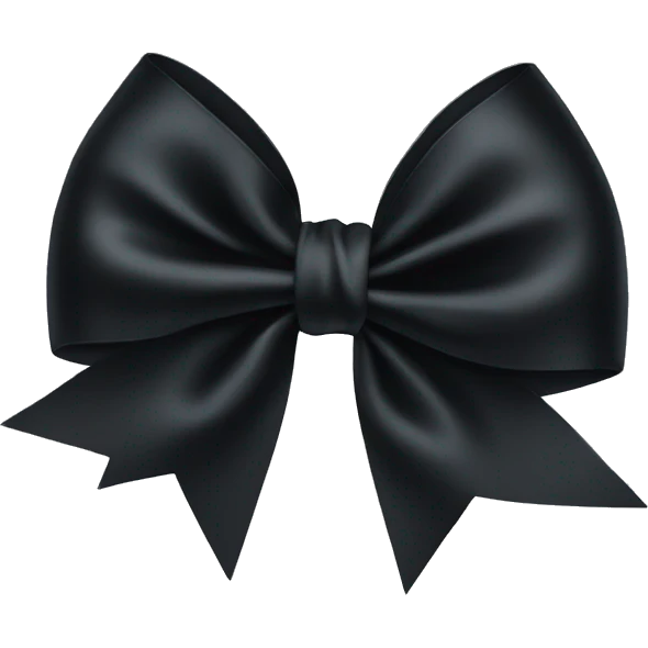 Black satin bow emoji