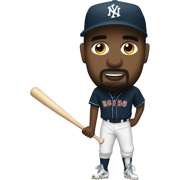 Kanye west with baseball emoji