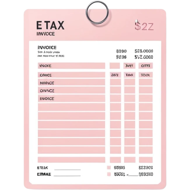 Pale Pink E-Tax Invoice emoji