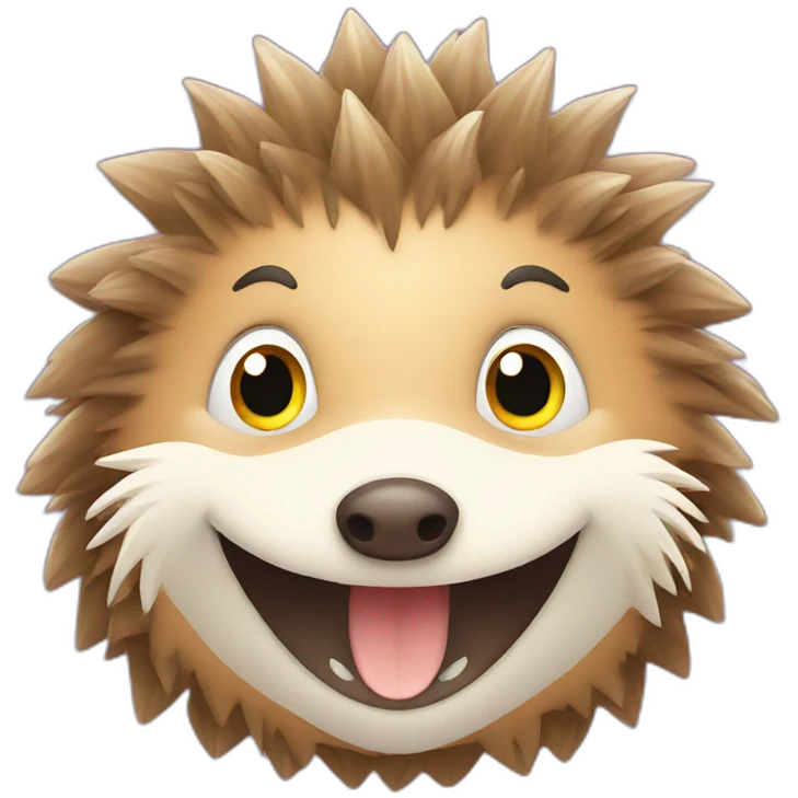 smiling hedgehog playing games emoji