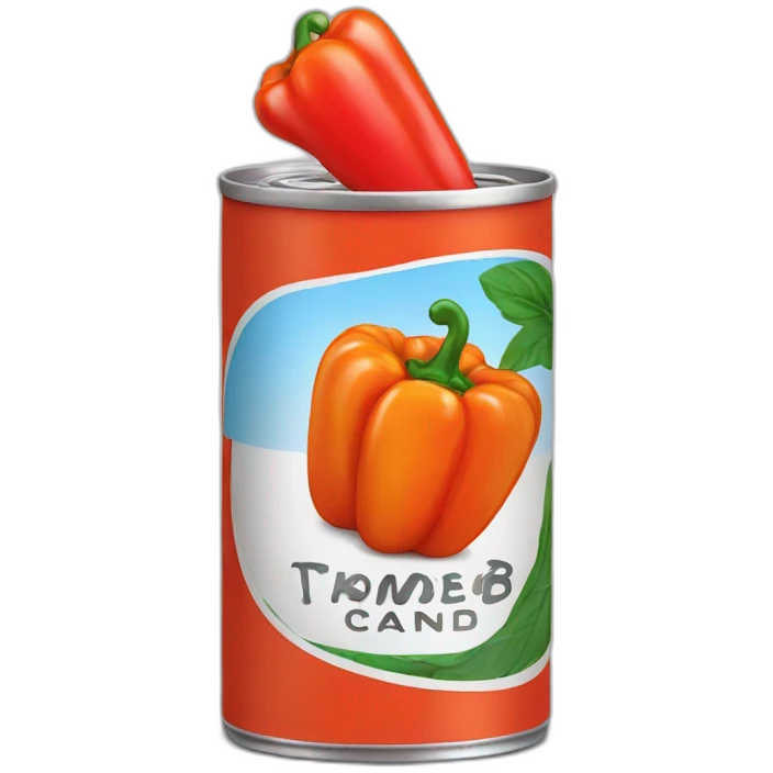 Orange Can of red peppers with sauce emoji