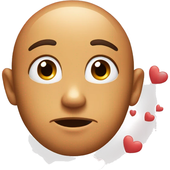 Longing face with hearts surrounded emoji