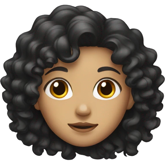 girl with curly black long hair emoji