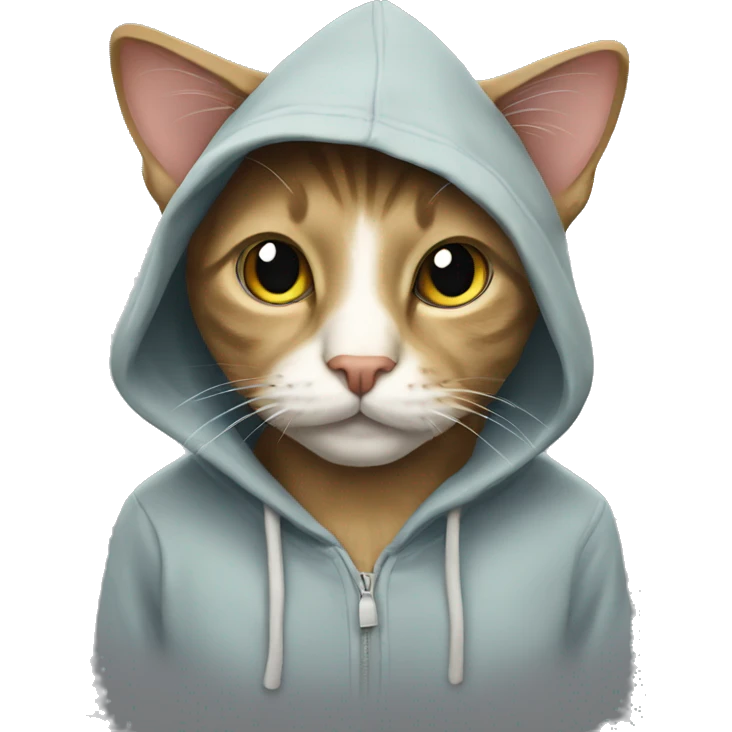 Cat with hoodie emoji