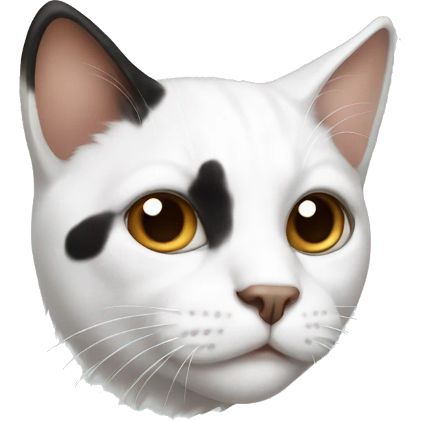 white cat with brown and black spots emoji