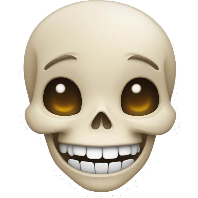 Skull mixed with laugh emoji