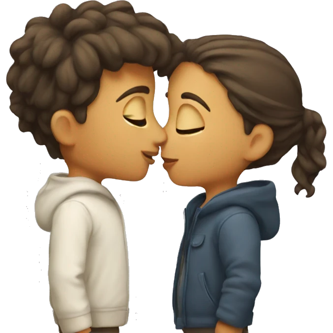 cute kissing couple  emoji
