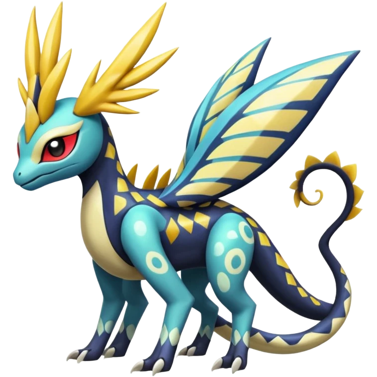 zig-zag-patterned tribal tropical hot spotted Meloetta-Dialga-Giratina-Noibat-Pokémon-Fakémon-fusion-hybrid-creature emoji